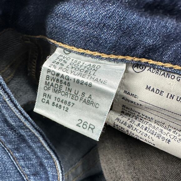 AG Adriano Goldschmied Jessie Curvy Bootcut Blue Dark Wash Casual Denim Jeans 26 - Picture 11 of 16